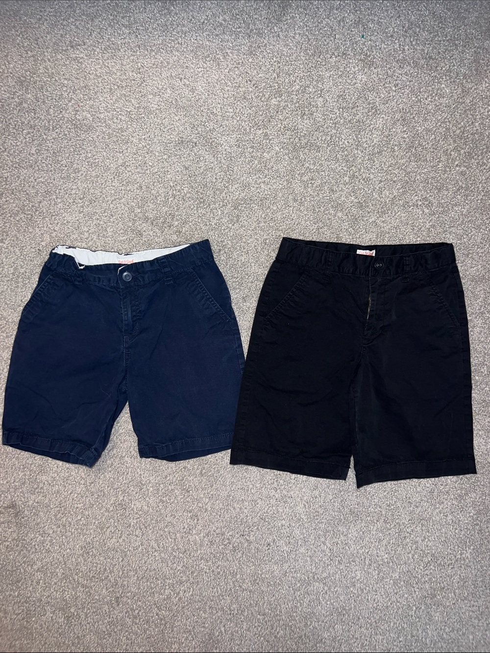 2 pairs of school uniform shorts in navy and black, size 10 💙🖤
